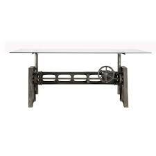Adjustable Industrial Glass Table Garibaldi Maisons Du Monde Metal Dining Table Glass Table Metal