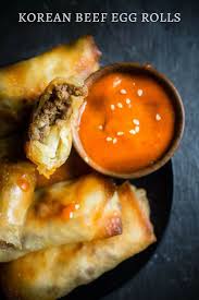 Fried Korean Egg Rolls With Ground Beef Recipe Egg Rolls Homemade Egg Rolls Egg Roll Recipes