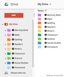 Color Code And Organize Your Google Drive Teacher Files Ladybug Teacher Files Google Classroom Elementary