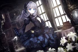 Check spelling or type a new query. Anime Girl Gothic Loli White Hair Blue Eyes Flowers Wallpaper 1637x1083 1090021 Wallpaperup