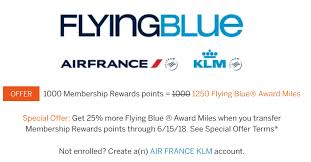 25 Bonus On American Express Transfers To Air France Klm