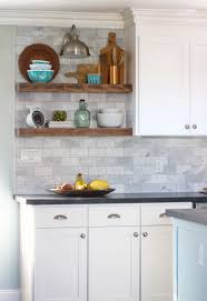 Mark a tile with this measurement. How To Install Floating Kitchen Shelves Over A Tile Backsplash The Craft Patch