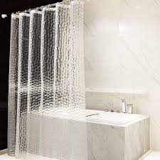 Find shower curtain accessories to make your bathroom stand out. Amazon Com Otraki Long Shower Curtain Semi Clear 72 X 78 Inch 3d Water Cube Design Eva Plastic Transparent Bath Shower Curtains Stall Bathtub Bathroom Waterproof Liner With 12 Grommets Hooks 182 X