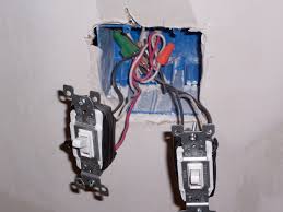 Leviton presents how to install a decora bination device with for. File Dual Light Switches With Exposed Wiring Jpg Wikipedia