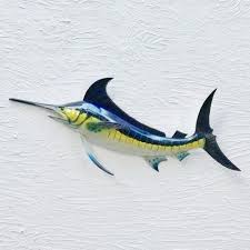 28in Resin Blue Marlin Wall Decor Tropical Decor Tropical Wall Decor Tropical Interior Design