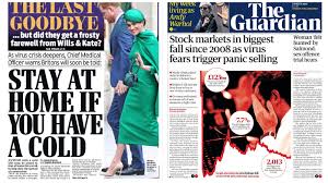 The 2020 market crash, triggered by the coronavirus pandemic, seems to have been a. Government Close To Telling Mildly Ill To Stay At Home And Coronavirus Stock Market Plunge Lead Headlines On Tuesday Itv News