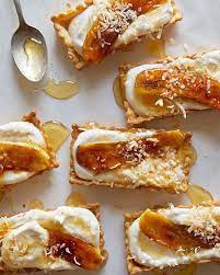 Honey Cream Tarts With Caramelized Banana And Toasted Coconut By Spoonforkbacon Quick Easy Recipe The Feedfeed Recipe Coconut Recipes Sweet Tarts Dessert Recipes