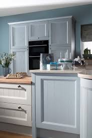 Burbidge S Kemble Kitchen Painted In Cornflower Blue And Ivory Cupboards And Doors Kitchen Remodel Kitchen Paint Ivory Kitchen