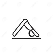 Yoga Downward Facing Dog Pose Vector Sketch Icon Isolated On Royalty Free Cliparts Vectors And Stock Illustration Image 84323621