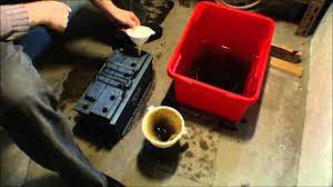 Battery makers recommend distilled water but many people use tap water to refill the battery. Emptying Out A Car Battery And Filtering The Acid 083 Youtube