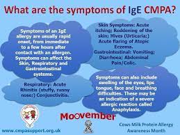 Symptoms Of Ige Cow S Milk Protein Allergy Skin Symptoms Cmpa Cows Milk Protein Allergy