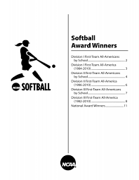 Softball Award Winners