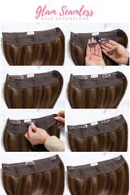Salon & mobile hair dressers welcome! Light Golden Blonde Halo Glam Band Hair Extension Glam Seamless Glam Seamless Hair Extensions