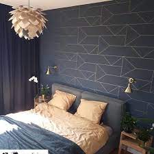 Polskiewnetrza Bedroom Dark Wallpaper Bedroom Ideas Interior Forinspo Mendobry Milegodn Luxurious Bedrooms Blue Wallpaper Bedroom Master Bedroom Accents