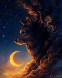 Crescent Moon Wolf Luna De Lobos Anime Wolf Fondo De Pantalla Lobo