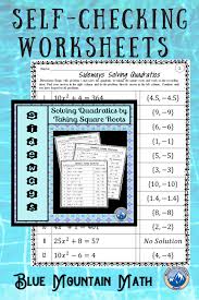 Solving Quadratics By Taking The Square Root Sideways Solving Quadratics Quadratics Algebra Projects