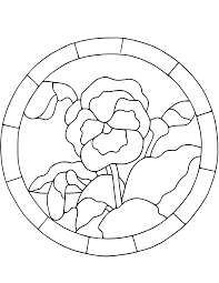 Get hold of these colouring sheets that are full of stained glass pictures and offer them to your kid. Stained Glass Pansy Flower Coloring Page Free Printable Coloring Pages For Kids
