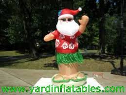 Vandals destroy family's inflatable black santa claus: Gemmy Animated Airblown Inflatable Santa Dancing The Hula Youtube