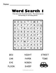 A group of interesting words are hidden in the grid. Kindergarten Sight Words Word Search Puzzles Nouns By Puzzles To Print