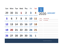 Here we have monthly printable calendar in pdf, excel with notes and holidays to download. Printable 2020 Excel Calendar Templates Calendarlabs