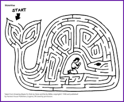 When jonah was cast into the sea, a great fish that the lord had prepared for him swallowed him. Jonah Story And Maze Kids Korner Biblewise