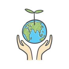 human hands holding globe with plant on it environmental care and social responsibility doodle earth icon hand drawn on white background natural ecology eco how to draw hands earth drawings hand drawn vector illustrations