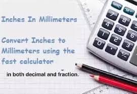 inches to mm inches to millimeters calculator