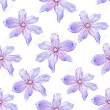 Discover thousands of premium vectors available in ai and eps. Floral Purple Pattern With Watercolor Realistic Flowers On White Stock Photo Picture And Royalty Free Image Image 58751930