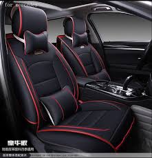Black And Red Leather Car Seat Covers For Benz Mercedes W203 W204 W211 Ml300 Red Black Waterproof Soft Pu Leather Car Seat Cover Brand Leather Car Seat Covers Leather Car Seats Car Seat Cover Sets