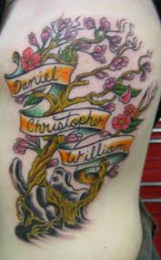 I am pretty sure your children will also like it when. Sakura Tree And Kid Names Tattoo Tattooimages Biz