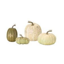 Keeps its white color after maturity in the field, at market, and later. Decorative Green And White Pumpkins Set Of 4 Kirklands