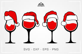 Freesvg.org offers free vector images in svg format with creative commons 0 license (public domain). Christmas Santa Wine Glass Svg Design 372662 Svgs Design Bundles