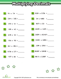 $\mathbb{r}$) is done in the same way as is the multiplication of integers. Multiplication With Decimals Multiplying Decimals Decimals Decimals Worksheets