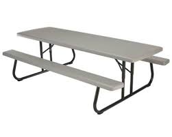 Lifetime 8 Foot Plastic Folding Commercial Picnic Table Model 80123 Putty Ebay 448 Foldable Picnic Table Plastic Picnic Tables Folding Picnic Table