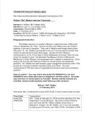 TRANSCRIPTION SOFTWARE USED:  http://www.audiotranskription.de/english/downloads-en.html William "Bill"  Walker Intervie
