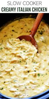 Good Flavor But Very Salty Next Time I Will Use Lower Sodium Cream Of Chicken Soup In 2020 Creamy Italian Chicken Italian Chicken Crockpot Chicken Slow Cooker Recipes
