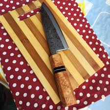 Couteau Damas De Forge En 2020 Couteau De Cuisine Couteau Damas Damas