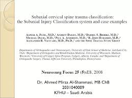Image result for Subaxial Injury Classification Scale