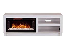 Made from 100% reclaimed and recycled timber, this versatile piece maximises the use of corner space as storage, a corner table, or as a tv stand. Bushwick Electric Fireplace Tv Stand In White Oak 1030fm 28 254 Electric Fireplaces Direct