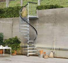 A fresh coat of paint can give new life to your steel staircase. Metal Outdoor Spiral Staircase Exterior Stairs