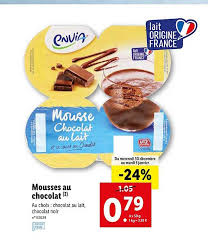 Offre Mousse Au Chocolat Chez Lidl