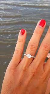 Round Solitaire Diamond With A Thin Pave Diamond Band Designer Engagement Rings Round Engagement Rings Beautiful Engagement Rings