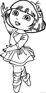 Free, printable coloring pages for adults that are not only fun but extremely relaxing. Ballerina Coloring Pages Dora Coloring4free Coloring4free Com