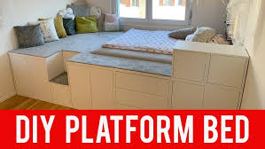 Deeply cushioned, our lorraine storage bed evokes the glamour of the hollywood regency style, popular during the golden age of cinema. Ikea Hack Platform Bed Diy Youtube