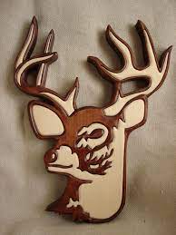Wooden Deer Deer Wall Hanging Wallhanging Deer Wall Art Etsy In 2021 Deer Wall Hanging Intarsia Wood Patterns Intarsia Wood