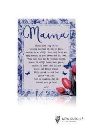Mooi Moederdag Cadeau Gedicht Tegel Glitter Mama