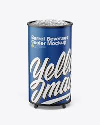 Barrel Beverage Cooler Mockup In Barrel Mockups On Yellow Images Object Mockups In 2020 Mockup Free Psd Mockup Beverage Cooler