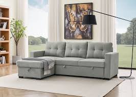 The Cronulla L Shape Sofa Bed - LIGHT Grey NEW - Sydney Wide Discounts