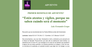 Primer Domingo De Adviento 2020 Cep