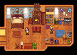 The Bedroom Area Sam S Add On Room Stardew Valley House Interior Decoration Design Layout House Upgrade Stardew Valley Green House Design Wooden Greenhouses